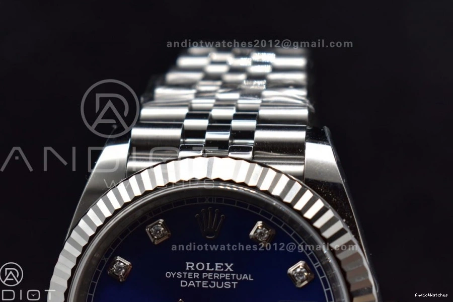 Clean 904L Jubilee Best 126334 Bracelet DateJust 41 Steel Diamonds VR On Dial 1:1 406 Neat SS Blue Edition 0102